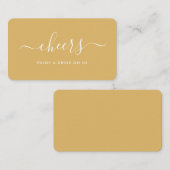 Carte D'accompagnement Billet de boissons gratuits Simple Script - Or et  (Devant / Derrière)