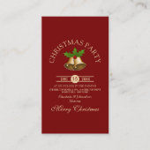 Carte D'accompagnement Billet de fête de Noël de la Mistletoe Festive Bel (Devant)