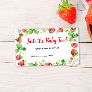 Carte D'accompagnement Billet de jeu de nourriture pour bébé au goût de f