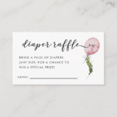 Carte D'accompagnement Billet de rabat à Baby shower de ballons roses (Devant)