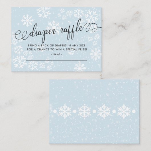 Carte D'accompagnement Billet de rabat à Baby shower de bonbons de neige (Devant / Derrière)