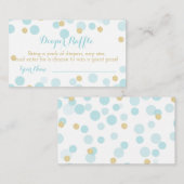 Carte D'accompagnement Billet de rabat à Baby shower de couches Blue Gold (Devant / Derrière)