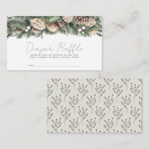 Carte D'accompagnement Billet de rabat à baguette de Noël vert