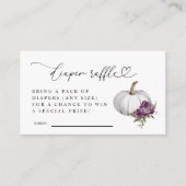 Carte D'accompagnement Billet de rabat à Citrouille de fleurs violettes (Devant)