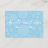 Carte D'accompagnement Billet de rabat à couches en caoutchouc - Bleu (Dos)