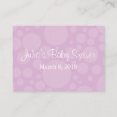 Carte D'accompagnement Billet de rabat à couches en caoutchouc - Lilac (Dos)