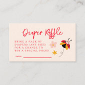 Carte D'accompagnement Billet de rabat à couches florales Ladybug (Devant)