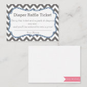 Carte D'accompagnement Billet de rabat à couches gris et bleu (Devant / Derrière)