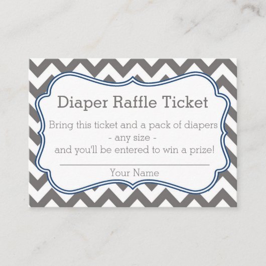 Carte D'accompagnement Billet de rabat à couches gris et bleu (Devant)