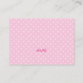 Carte D'accompagnement Billet de rabat à couches roses (Dos)