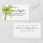 Carte D'accompagnement Billet de rabat à couches tropicales Baby shower A (Devant / Derrière)