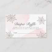 Carte D'accompagnement Billet de rabat à feuillets de neige rose Aquarell (Devant)