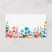 Carte D'accompagnement Billet de rabat à l'aquarelle (Dos)