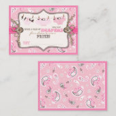 Carte D'accompagnement Billet de rabat à roulettes pour filles et tutu (Devant / Derrière)