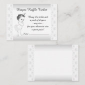 Carte D'accompagnement Billet de rabat adorable pour bébé fille (Devant / Derrière)