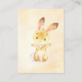 Carte D'accompagnement Billet de rabat au Baby shower de lapin doux (Dos)