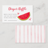 Carte D'accompagnement Billet de rabat au Baby shower de pastèque Cute (Devant / Derrière)