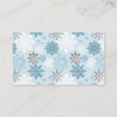 Carte D'accompagnement Billet de rabat au Baby shower d'hiver bleu (Dos)