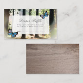 Carte D'accompagnement Billet de rabat au Baby shower forestier enchâssé (Devant / Derrière)