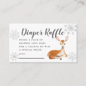 Carte D'accompagnement Billet de rabat au Baby shower gris de cerf d'hive (Devant)