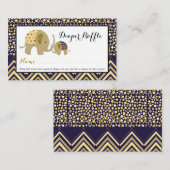 Carte D'accompagnement Billet de rabat Baby shower à couches pour éléphan (Devant / Derrière)