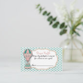 Carte D'accompagnement Billet de rabat, Baby shower Ballotte à air chaud (Debout devant)