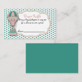 Carte D'accompagnement Billet de rabat, Baby shower Ballotte à air chaud (Devant / Derrière)