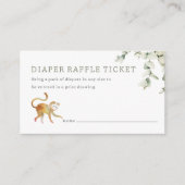 Carte D'accompagnement Billet de rabat Baby shower Boho Safari (Devant)