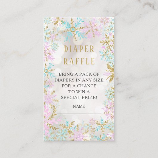 Carte D'accompagnement Billet de rabat Baby shower de la couche d'hiver (Devant)