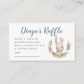 Carte D'accompagnement Billet de rabat Baby shower de lapin bleu (Devant)