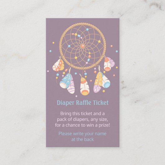 Carte D'accompagnement Billet de rabat Baby shower Dreamcatcher (Devant)