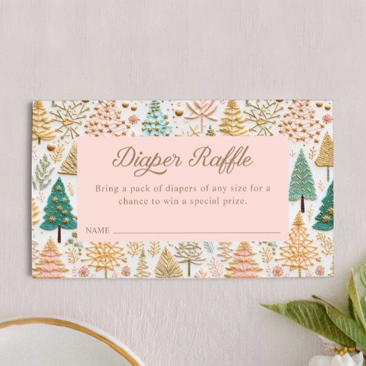 Carte D'accompagnement Billet de rabat Baby shower fille d'hiver