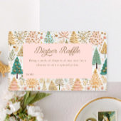 Carte D'accompagnement Billet de rabat Baby shower fille d'hiver