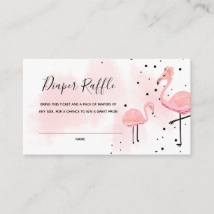 Carte D'accompagnement Billet de rabat Baby shower Flamant rose