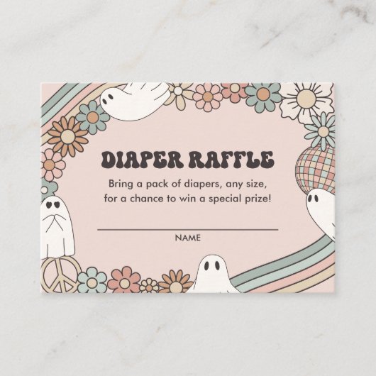 Carte D'accompagnement Billet de rabat Baby shower Halloween Ghost (Devant)