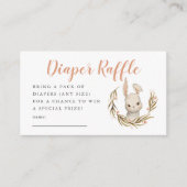 Carte D'accompagnement Billet de rabat Baby shower lapin rose (Devant)