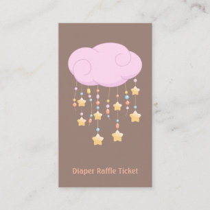 Carte D'accompagnement Billet de rabat Baby shower mobile Pink Cloud