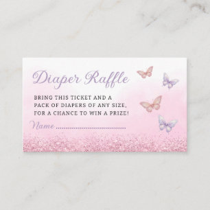 Carte D'accompagnement Billet de rabat Baby shower papillon Boho
