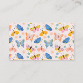 Carte D'accompagnement Billet de rabat Baby shower Papillon mou (Dos)