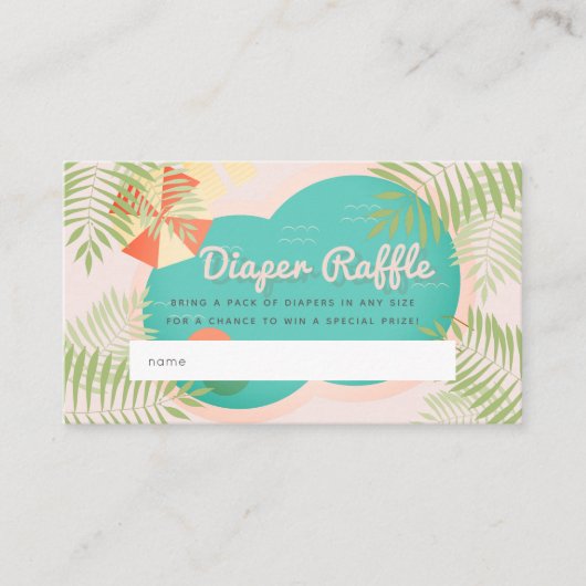 Carte D'accompagnement Billet de rabat Baby shower Pink Diaper (Devant)