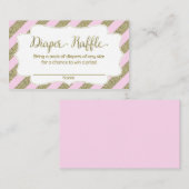 Carte D'accompagnement Billet de rabat Baby shower rose et or (Devant / Derrière)