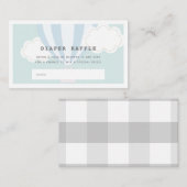 Carte D'accompagnement Billet de rabat Blue Hot Air Balloon (Devant / Derrière)