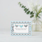 Carte D'accompagnement Billet de rabat Chevron Blue Owl (Debout devant)