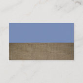 Carte D'accompagnement Billet de rabat de Baby shower Blue Fox Burlap (Dos)