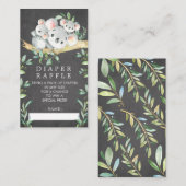 Carte D'accompagnement Billet de rabat de Baby shower de l'ours Koala (Devant / Derrière)
