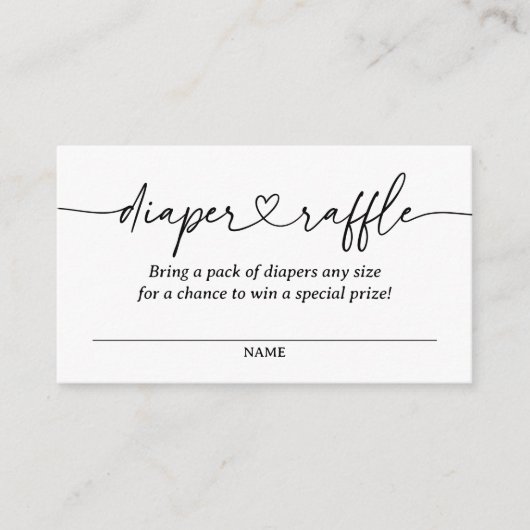 Carte D'accompagnement Billet de rabat de Baby shower de script moderne (Devant)