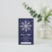Carte D'accompagnement Billet de rabat de Baby shower d'hiver Snowflake (Debout devant)
