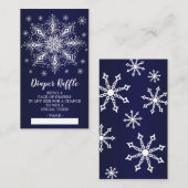 Carte D'accompagnement Billet de rabat de Baby shower d'hiver Snowflake (Devant / Derrière)