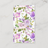 Carte D'accompagnement Billet de rabat de Baby shower floral Lavender (Dos)