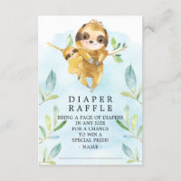 Billet de rabat de Baby shower Sloth